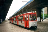 Halle (Saale) regionallinje 5 med ledvogn 886 ved Riebeckplatz (2001)