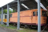 Hannover arbejdsvogn 801 inde i remisen Hannoversches Straßenbahn-Museum (2016)