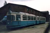 Hannover ledvogn 102 på forpladsen Hannoversches Straßenbahn-Museum (Deutsches Straßenbahn Museum) (1986)