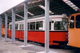 Hannover motorvogn 715 inde i Straßenbahn-Museum (2006)
