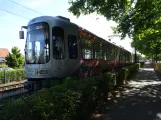 Hannover sporvognslinje 10 med ledvogn 2530 på opstillingssporet ved Ahlem (2022)