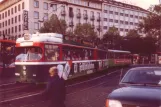 Hannover sporvognslinje 5 med ledvogn 514 på Ernst-August-Platz (1986)