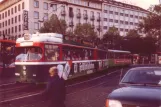 Hannover sporvognslinje 5 med ledvogn 514 på Hauptbahnhof (Ernst-August-Platz) (1986)