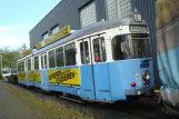 Heidelberg museumsvogn 227 ved remisen Geraer Verkehrsbetrieb depot, Zoitzbergstraße (2014)