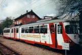 Heidelberg regionallinje 5 med ledvogn 107 ved Vierheim Bahnhof (1998)
