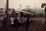 Heidelberg sporvognslinje 24 med ledvogn 220 ved HD Hauptbahnhof (1990)
