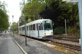Heidelberg sporvognslinje 24 med ledvogn 252 på Kürfüsten Anlage (2009)