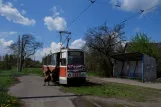 Horlivka sporvognslinje 8 med motorvogn 378 ved 40 Richchya Radyanskoi Ulitsa (2011)