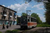 Horlivka sporvognslinje 8 med motorvogn 378 ved Prazka Ulitsa (Praz'ka St) (2011)