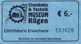 Indgangsbillet til Oldtimer Museum Rügen, forsiden (2006)