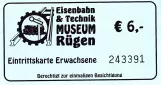 Indgangsbillet til Oldtimer Museum Rügen, forsiden (2010)