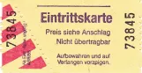 Indgangsbillet til Straßenbahnmuseum Chemnitz (2015)