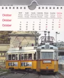 Kalender: Budapest sporvognslinje 19 med motorvogn 3326 udenfor Széchenyi Lánchíd (2006)