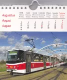 Kalender: Prag sporvognslinje 20 med ledvogn 9060 ved K Barrandovu (2013)