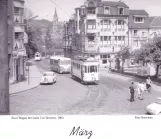 Kalender: Verviers sporvognslinje 2 med motorvogn 93 i Verviers (1962)
