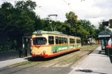 Karlsruhe sporvognslinje 2 med ledvogn 207 ved Augartenstrasse (2003)