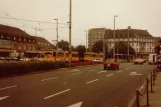 Karlsruhe sporvognslinje 3 på Bahnhofplatz (1982)