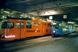 Kassel arbejdsvogn 317 inde i Betriebshof Wilhelmshöher Allee (2002)