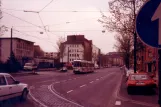 Kassel sporvognslinje 5 på Frankfurter Straße (1990)
