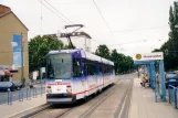 Kassel sporvognslinje 6 med ledvogn 401 ved Weserspitze (2003)