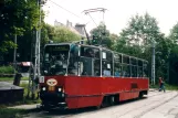 Katowice sporvognslinje T12 med motorvogn 328 ved Wełnowiec Plac Alfreda (2004)