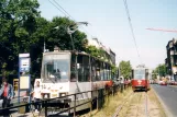 Katowice sporvognslinje T14 med motorvogn 340 ved Damrota (2004)