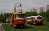Kharkiv sporvognslinje 7 med motorvogn 424 ved Nowoseliwka (2011)