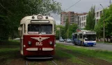 Kharkiv turistlinje A med museumsvogn 055 på Heriov Stalinhradu Avenue (2011)