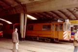 Kiel arbejdsvogn 352 inde i remisen Betriebshof Gaarden (1981)