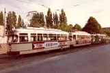 Kiel sporvognslinje 4 med motorvogn 245 ved Fähre Holtenau (Schleusenstraße) (1981)