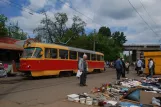 Kiev ekstralinje 11K med motorvogn 5854 ved Vulytsya Sklyarenko set fra siden (2011)