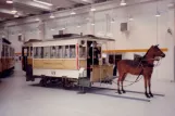 København hestesporvogn 69 "Hønen" i Hovedstadsområdets Trafikselskabsmuseum (1984)