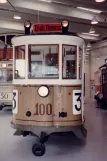 København motorvogn 100 i HT-museet  set forfra (1984)