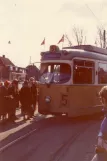 København sporvognslinje 5 med ledvogn 892 ved Husum (1972)