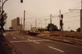 Köln sporvognslinje 1 på Deutzer Brücke (1982)
