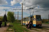 Konstantinovka sporvognslinje 3 med motorvogn 007 nær Konstantinovka (2011)