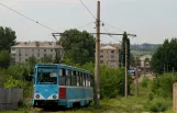 Konstantinovka sporvognslinje 4 med motorvogn 002 i Konstantinovka (2012)
