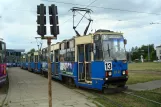 Kraków sporvognslinje 13 med motorvogn 814 ved Bronowice Małe (2008)