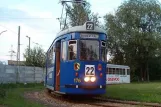 Kraków sporvognslinje 22 med ledvogn 176 ved Borek Fałęcki (2005)
