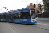 Kraków sporvognslinje 7 med lavgulvsledvogn 2012 på Straszewskiego (2011)