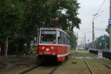Kramatorsk sporvognslinje 3 med motorvogn 0050 på Ordzhonikidze Street (2012)