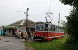 Kramatorsk sporvognslinje 3 med motorvogn 0055, forsiden Biłomorśka (2012)