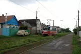 Kramatorsk sporvognslinje 3 med motorvogn 0059 på Dnipropetrovska Street (Oleksy Tykhoho St) (2012)