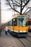 Krefeld sporvognslinje 042 med ledvogn 833 "Cracau" ved Krefeld, Rheinstraße (1996)