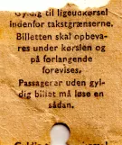 Ligeudbillet til Københavns Sporveje (KS), bagsiden (1964)