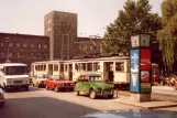Linz sporvognslinje 3 med motorvogn 5 ved Hauptbahnhof (1982)