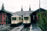 Linz sporvognslinje 50 med motorvogn VIII ved Bergbahnhof Urfahr (2004)