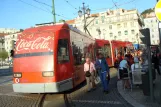 Lissabon sporvognslinje 15E med lavgulvsledvogn 501 ved Praça da Figueira (2008)