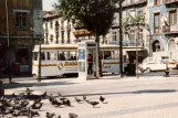 Lissabon sporvognslinje 24E ved Largo Trindade Coelho (1985)
