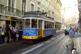 Lissabon sporvognslinje 28E med motorvogn 511 ved Rue da Conceição (2008)